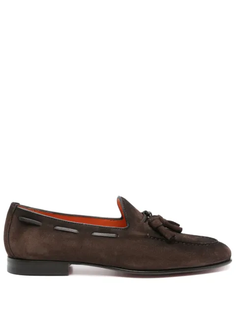 Santoni zapatos top sider de gamuza