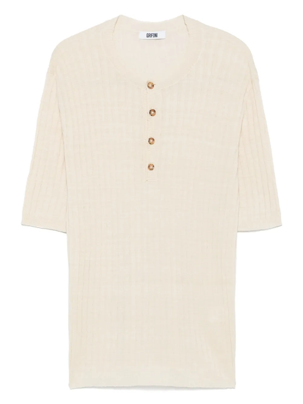 Grifoni playera Henley tejida | neutro | Image 1
