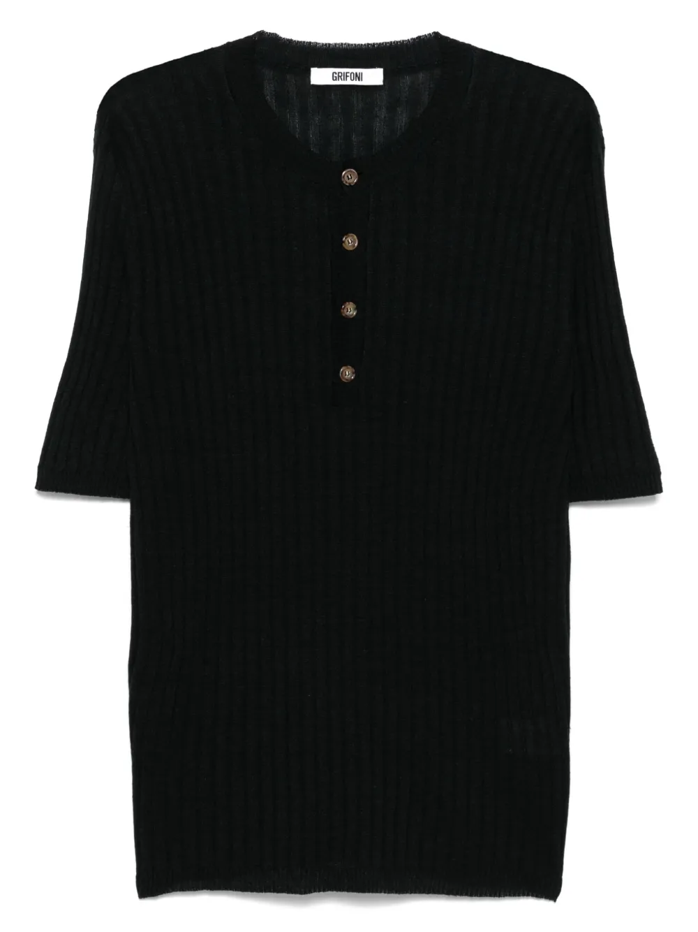 Grifoni ribbed-knit T-shirt | Black | Image 1