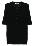 Grifoni ribbed-knit T-shirt - Black