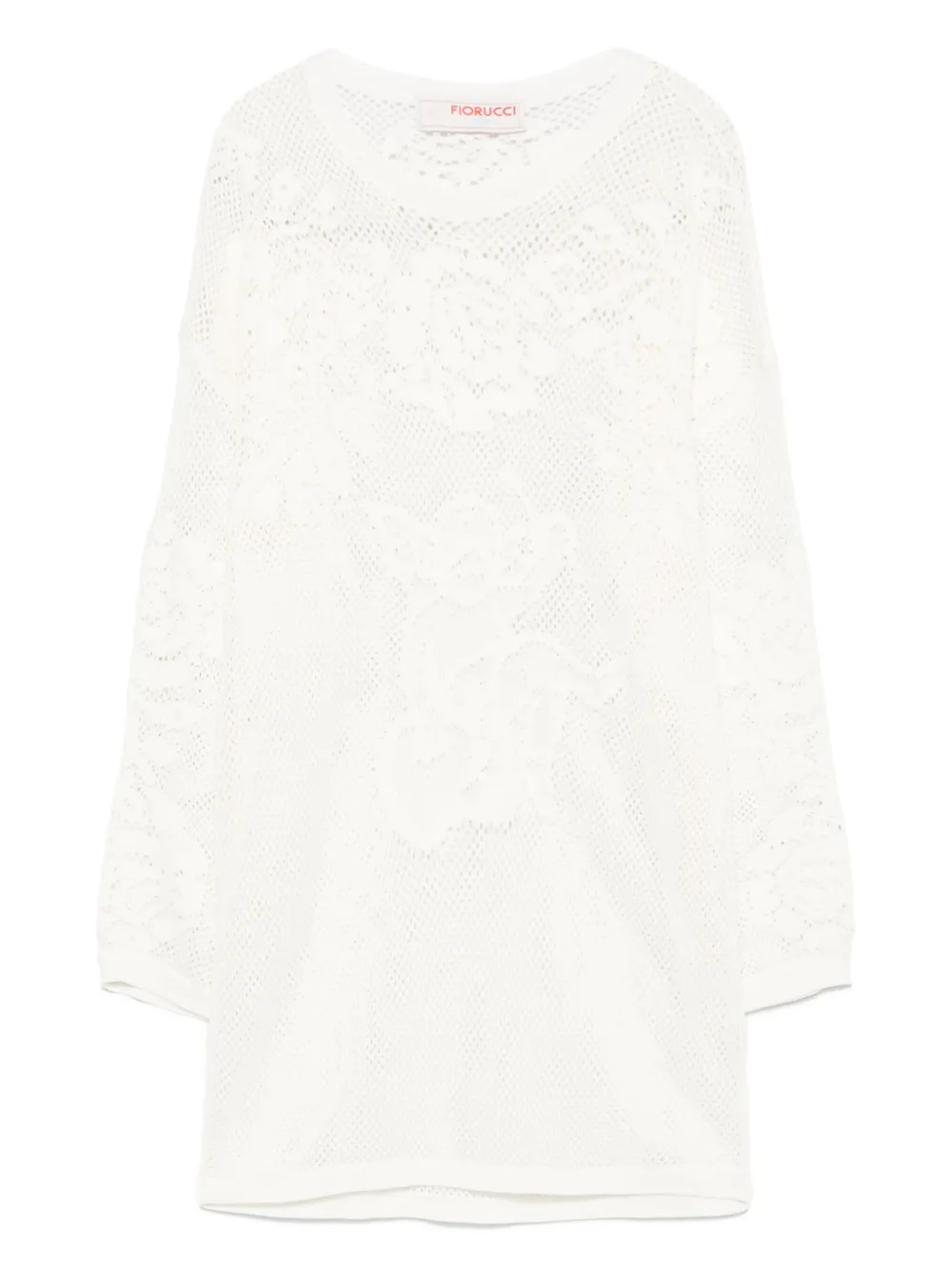 Fiorucci playera de crochet con estampado floral | neutro | Image 1