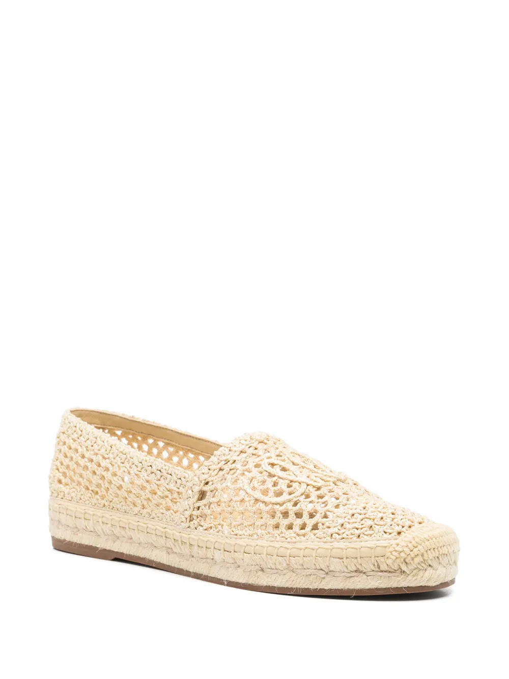 Chloé Logo-embroidered Espadrilles In Neutral