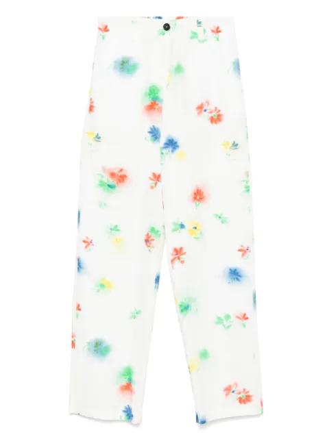 MSGM pantalones con estampado floral
