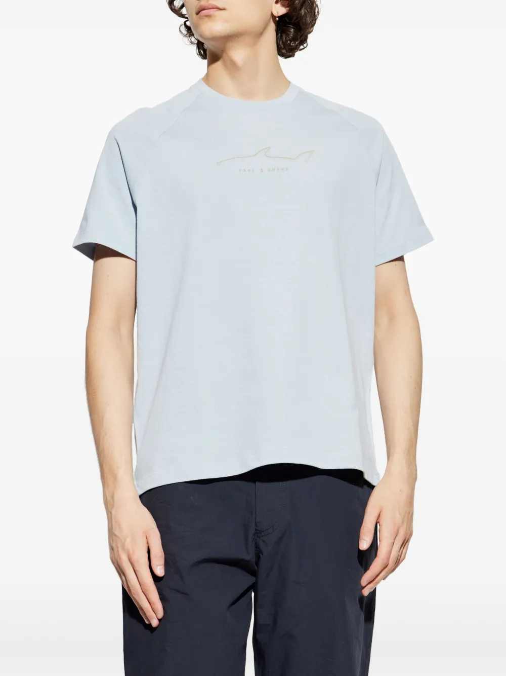 Paul & Shark T-shirt met geborduurd logo Blauw