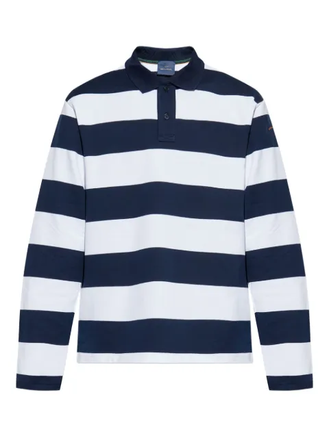 Paul & Shark striped long-sleeve polo shirt