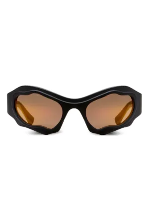 KUBORAUM ブラックラウンドサングラス Kuboraum Mask H10 ラウンド サングラス | ブラック | FARFETCH JP