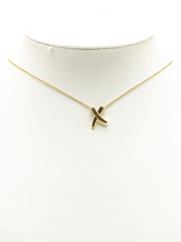 Tiffany ゴールドネックレス パブロピカソ パロマ・ピカソ グラフィティ X ペンダント（スモール）18K