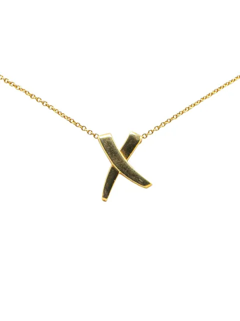 Tiffany & Co. Pre-Owned collar Paloma Picasso de oro amarillo de 18K con dije X Paloma's Graffiti X 2010-2024