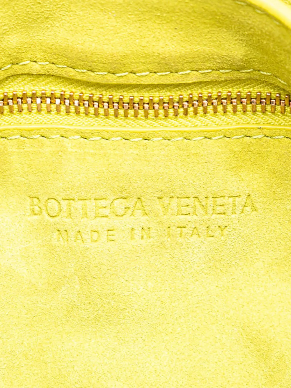 Pre-owned Bottega Veneta 2012-2024 Suede Intrecciato Padded Chain Cassette Satchel In Yellow