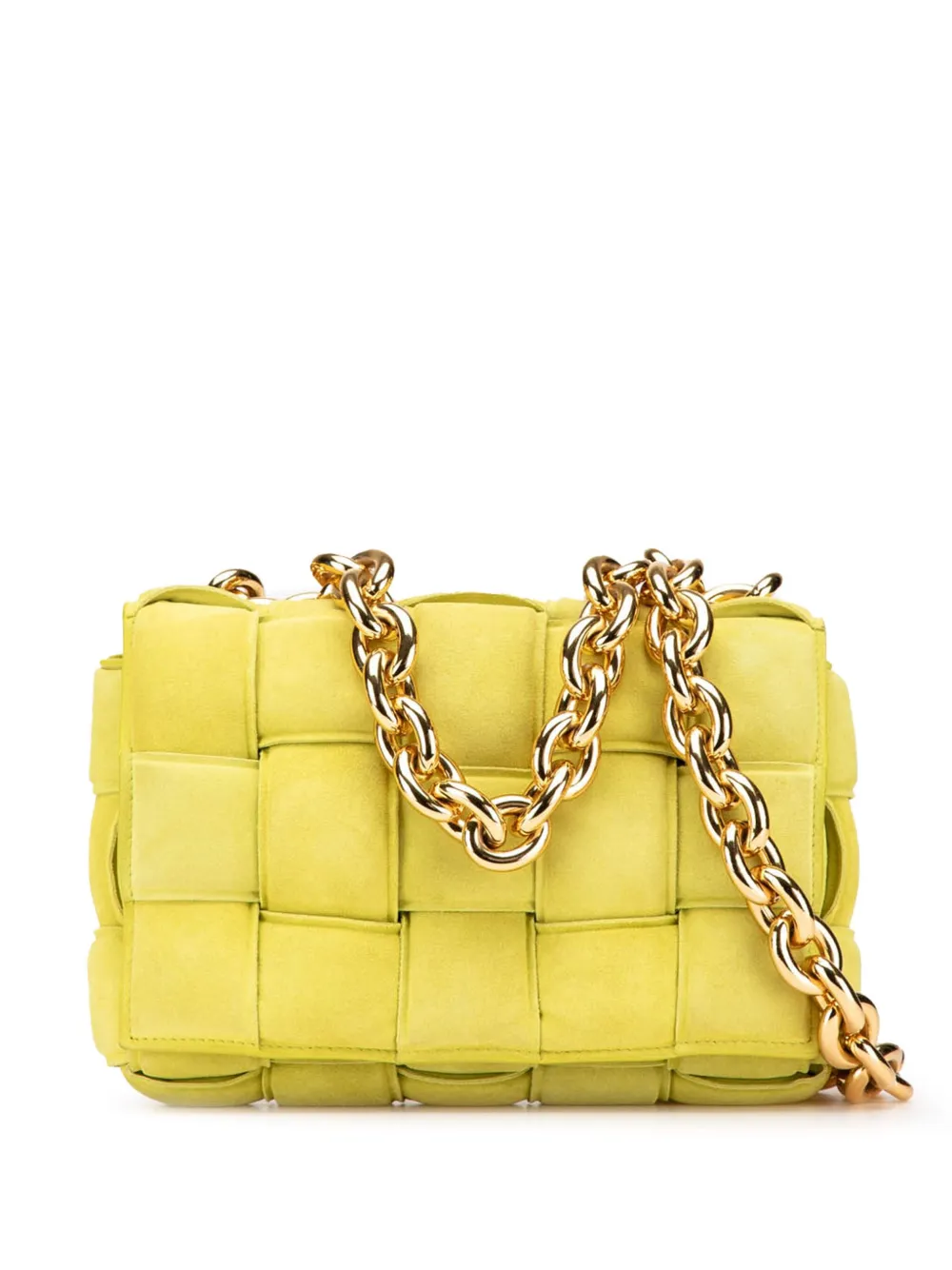 Bottega Veneta Pre-Owned bolsa satchel Intrecciato Chain Cassette de gamuza capitonada 2012-2024 | amarillo | Image 1
