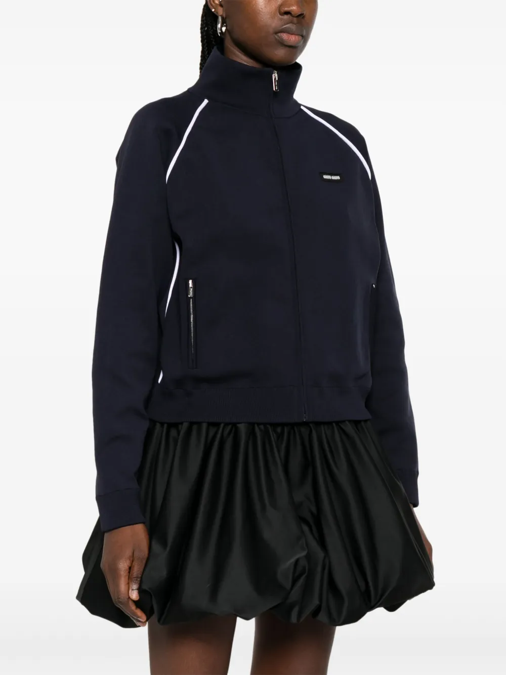 Miu Sweater met logopatch Blauw