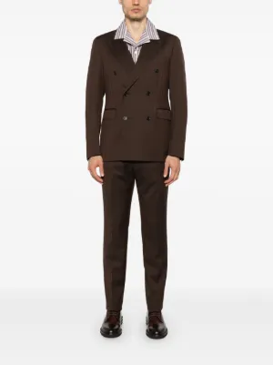 セットアップ Tagliatore Double-Breasted Tailored Suit With Classic Lapel Tagliatore Double-Breasted Tailored Suit With Classic Lapel