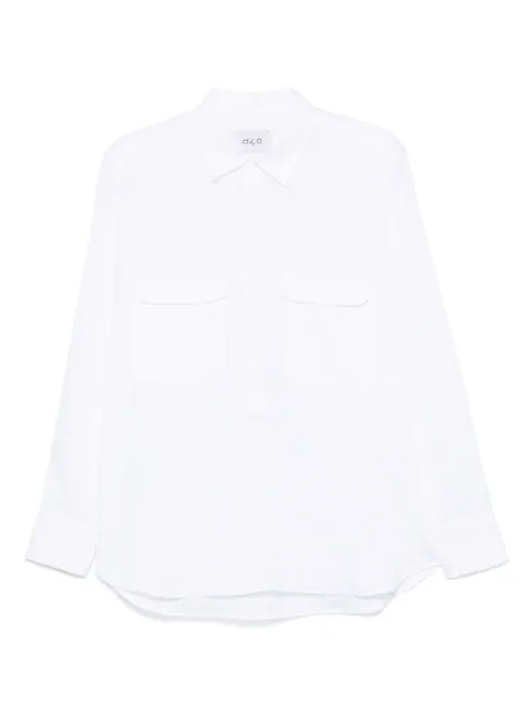 D4.0 linen polo shirt