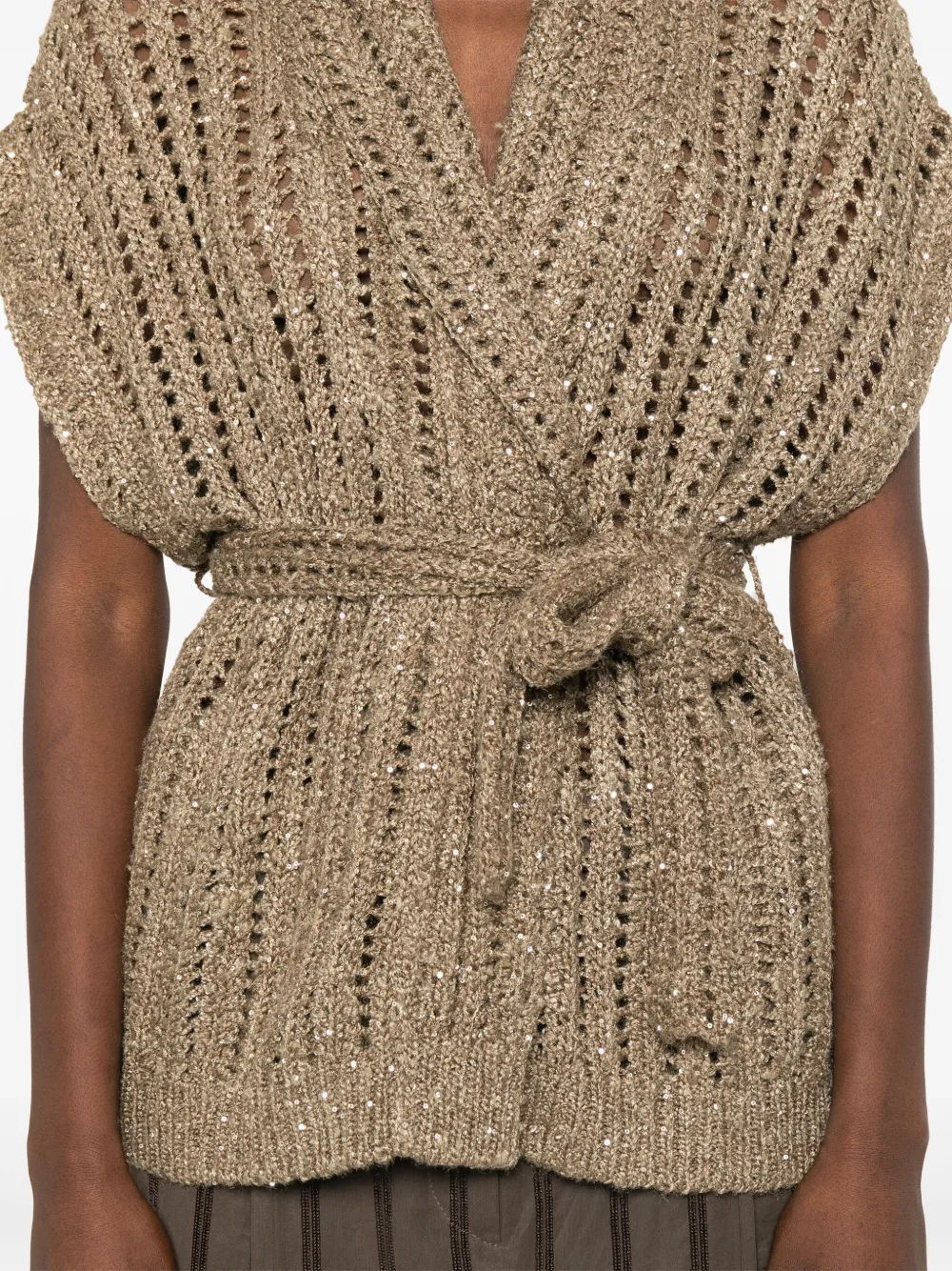 Brunello Cucinelli Dazzling vest Bruin