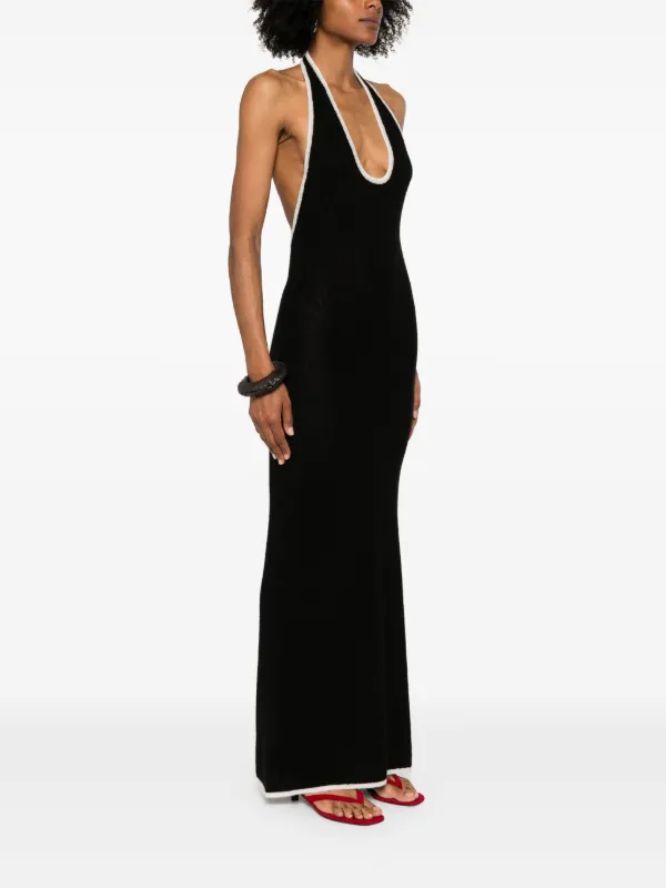 Aya Muse Knitted Maxi Dress | Black | FARFETCH Aya Muse Knitted Maxi Dress | Black | FARFETCH