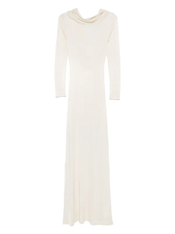 knee length dresses for ladies Ashanti Fine knit dress with transparent crochet details main image 0