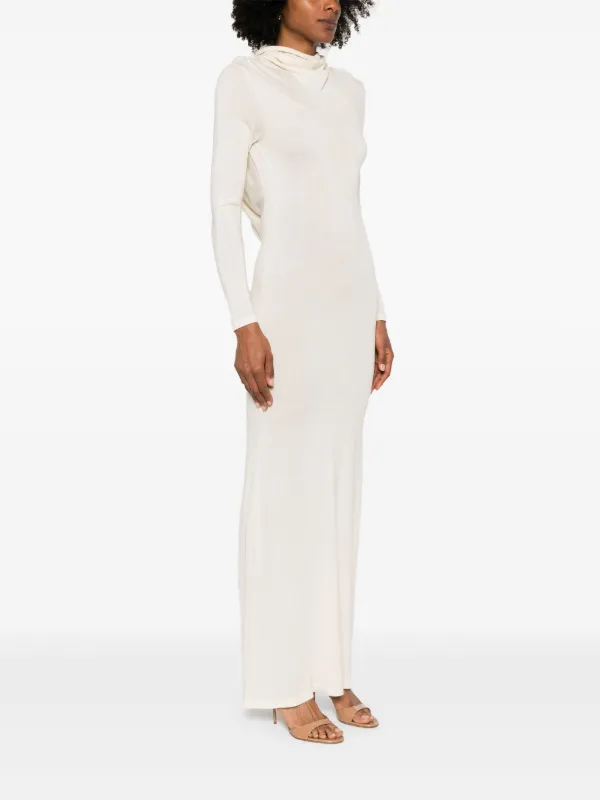 Aya Muse fine-knitted Maxi Dress | Neutrals | FARFETCH