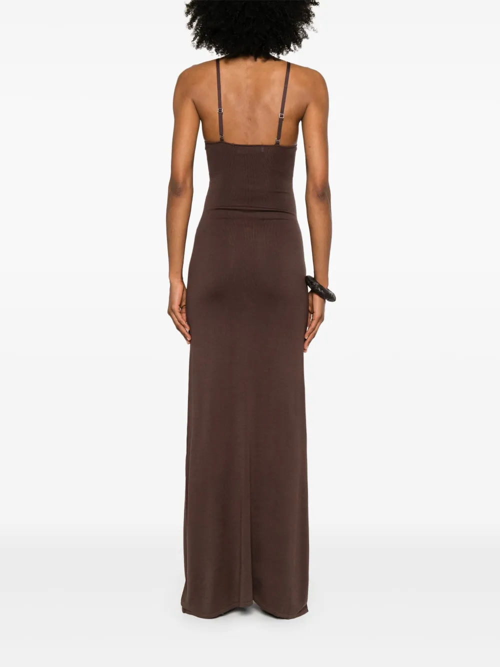 Aya Muse Gebreide maxi-jurk Bruin