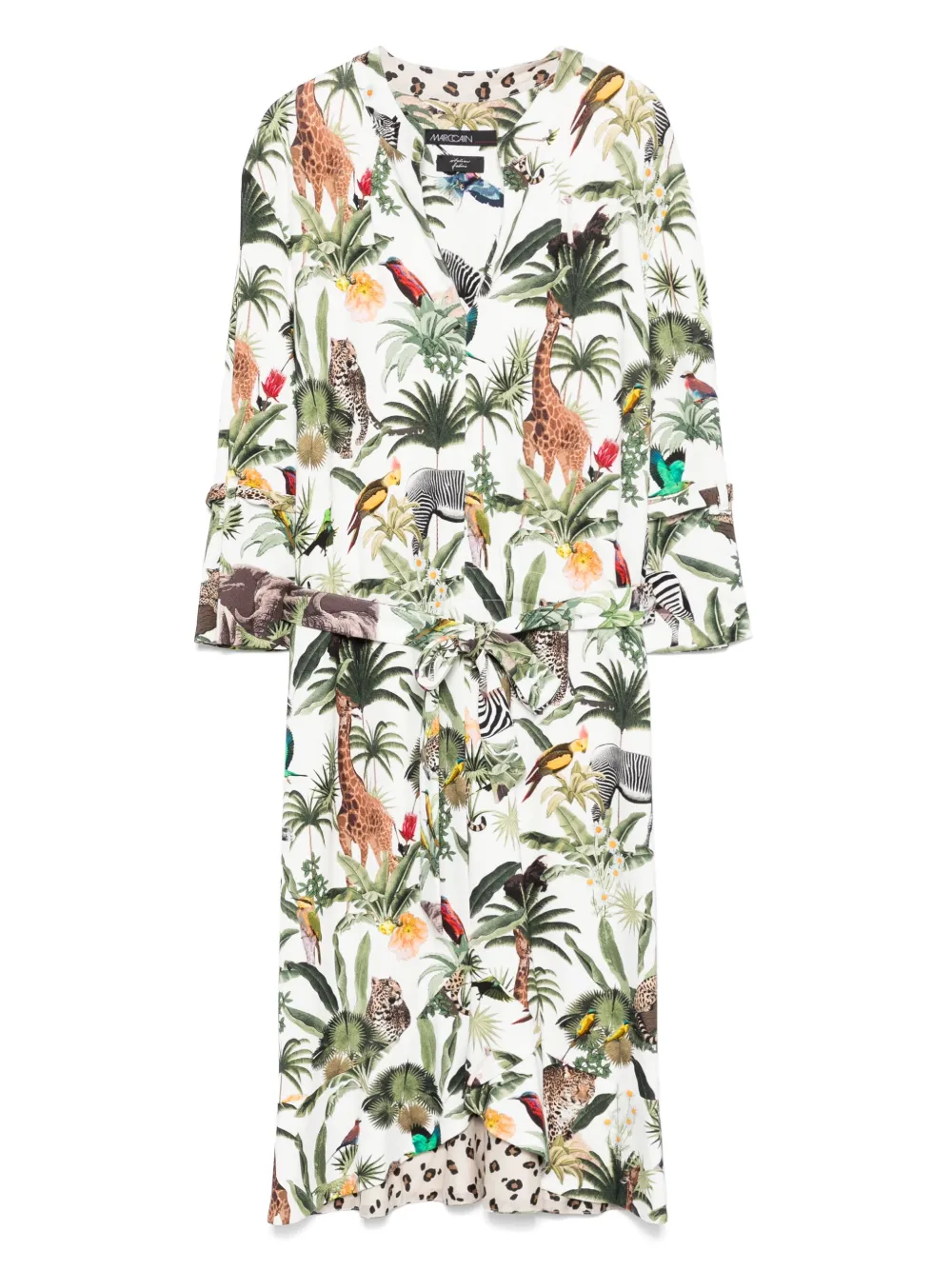 MARCCAIN vestido midi con animal print | blanco | Image 1