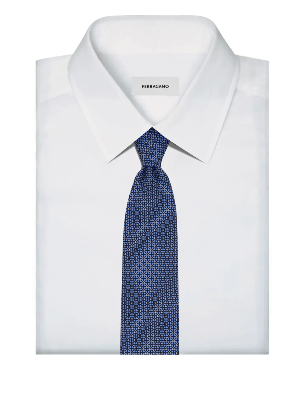 Ferragamo Zijden stropdas Blauw