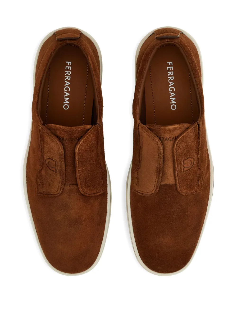 Ferragamo suede derby shoes Brown