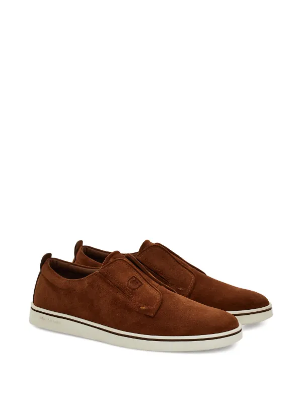 Ferragamo Suede Derby, Brown Salvatore Ferragamo Italy Brown Suede Plain-toe Derby Mens 7 main image 4