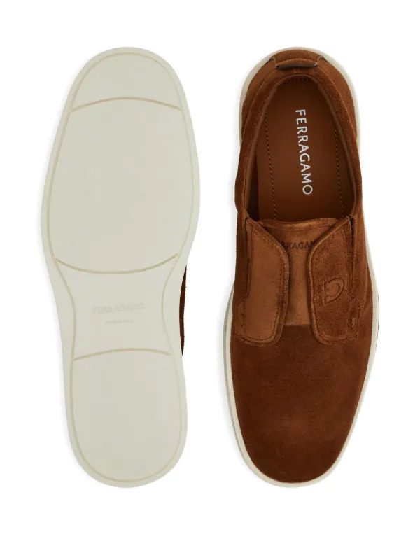 Ferragamo Suede Derby, Brown Salvatore Ferragamo Italy Brown Suede Plain-toe Derby Mens 7 main image 3