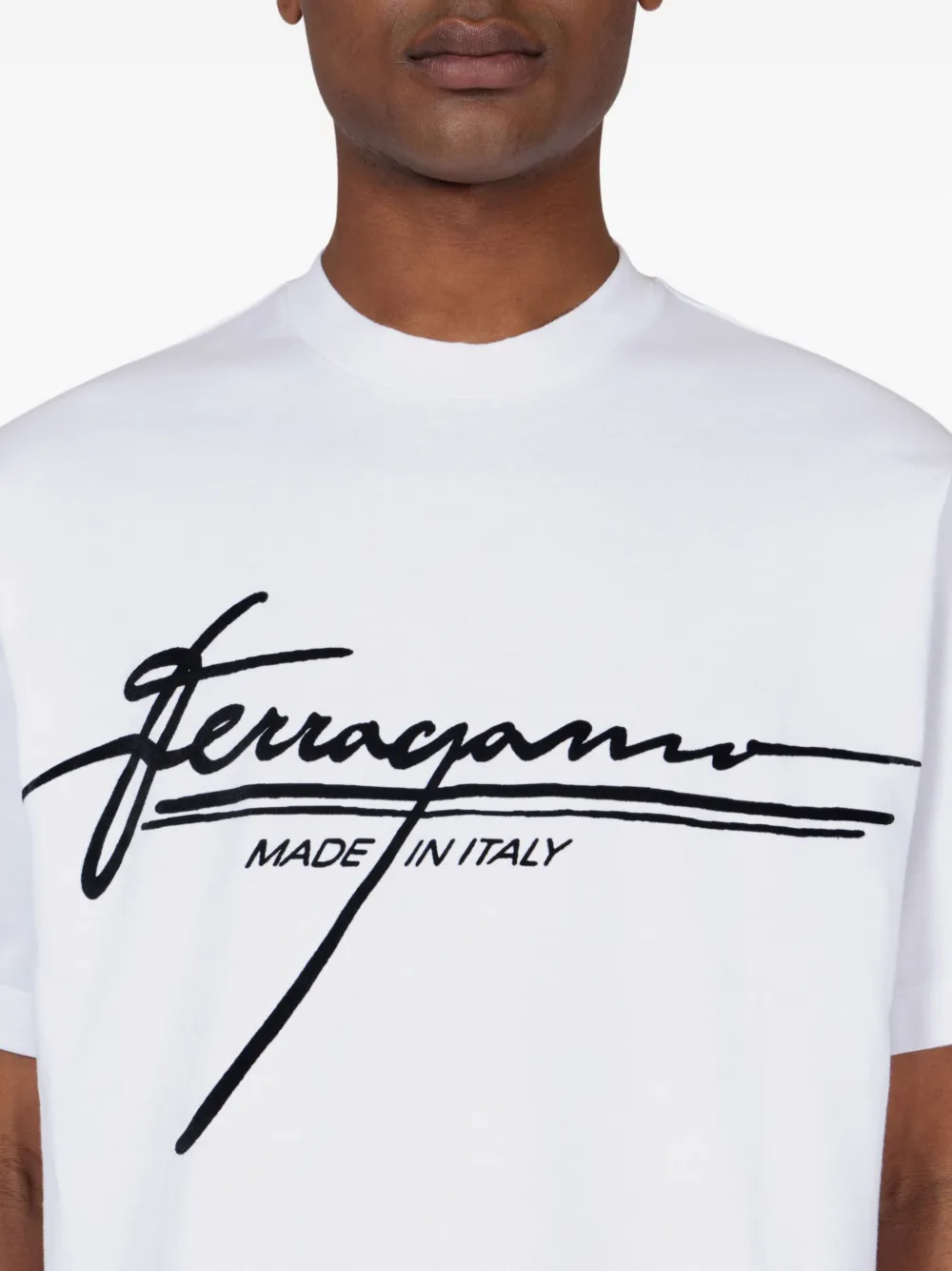 Ferragamo Katoenen T-shirt met logoprint Wit