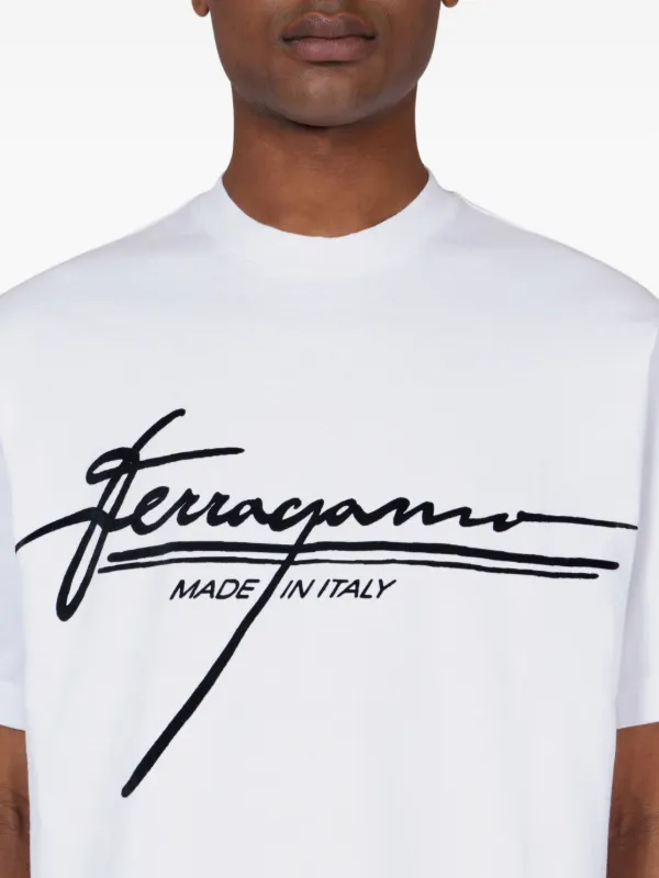 Ferragamo logo-print Cotton T-shirt | White | FARFETCH ZA