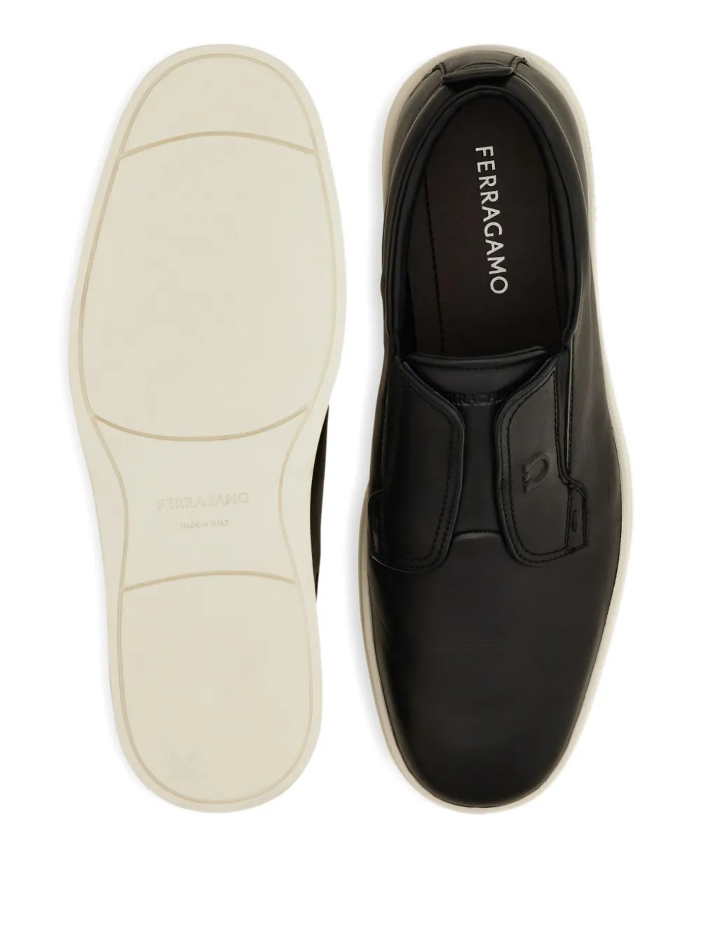 Ferragamo slip-on leather sneakers Black
