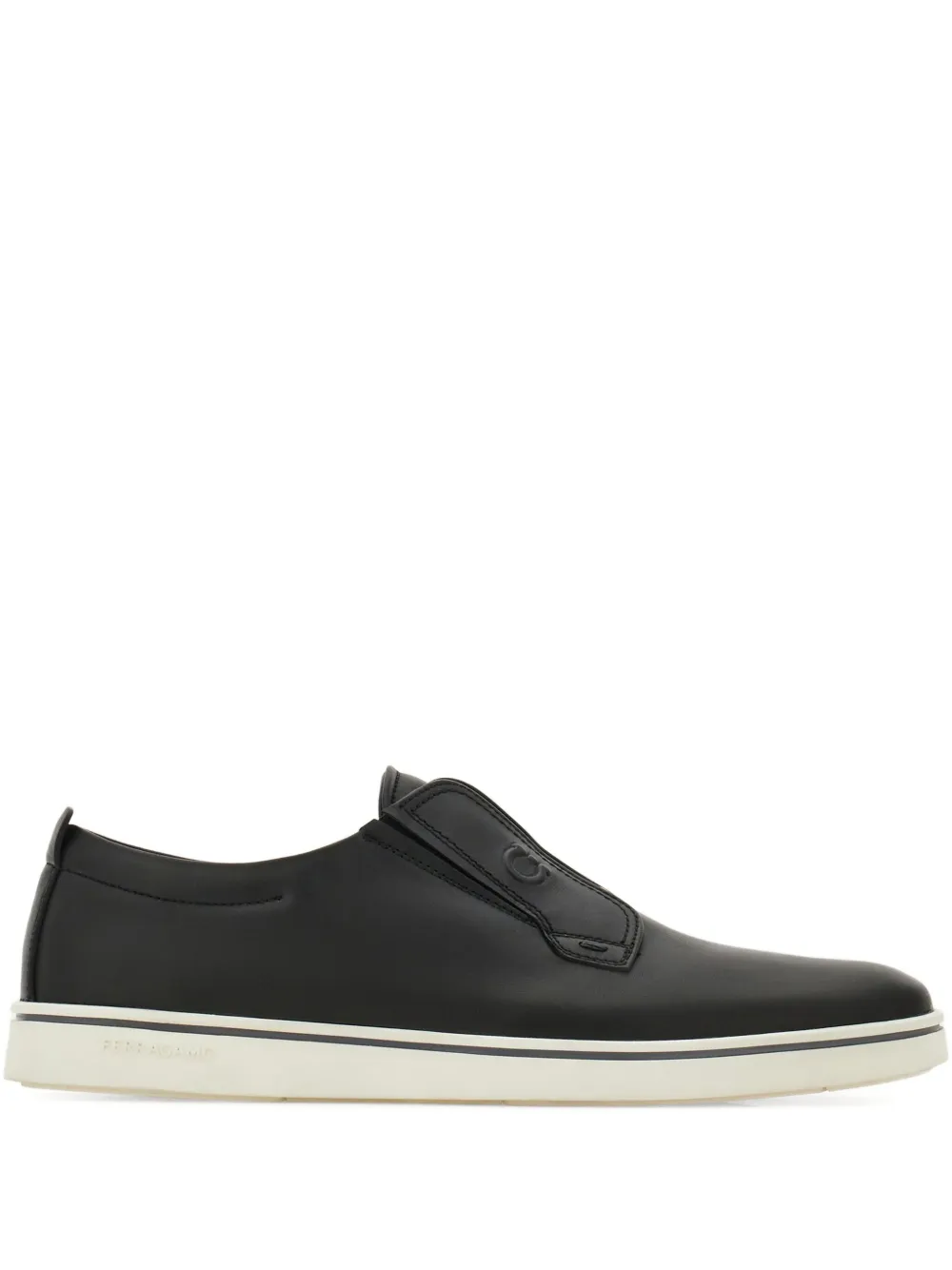 Ferragamo slip-on leather sneakers Zwart