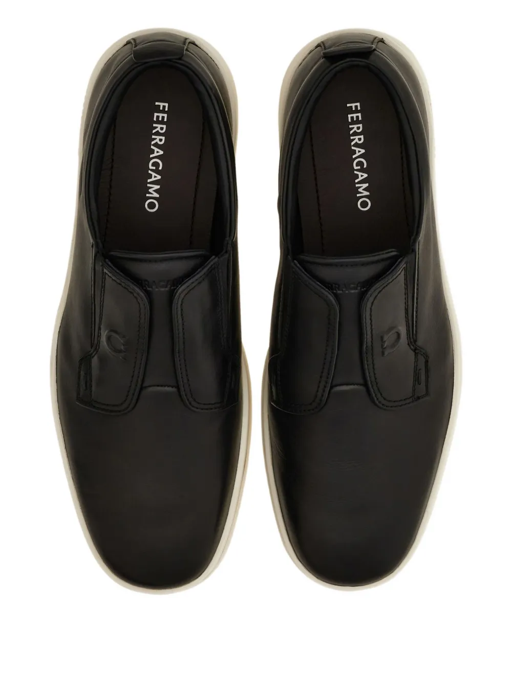 Ferragamo slip-on leather sneakers Black