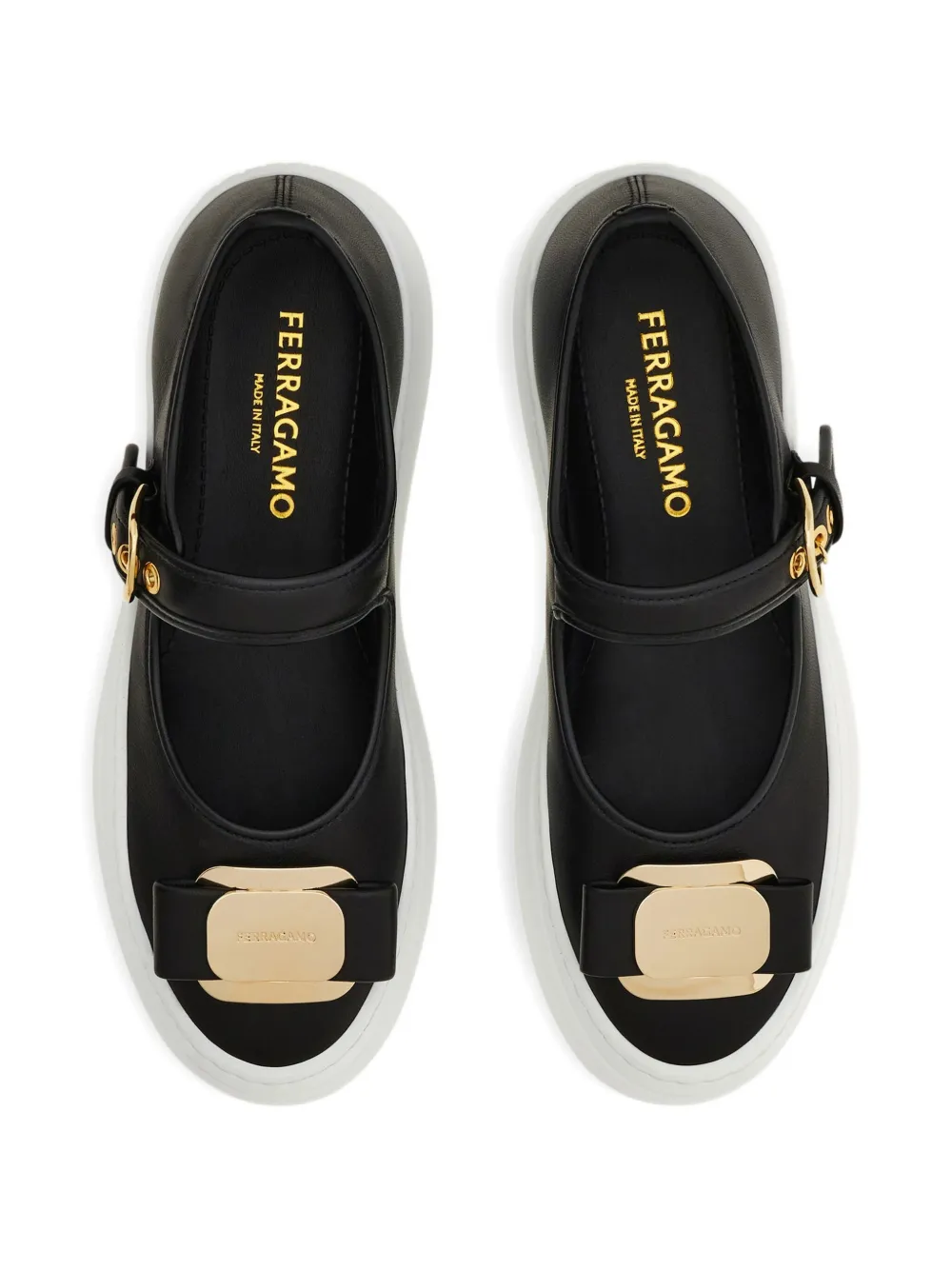 Ferragamo Vara sneakers met strikdetail Zwart