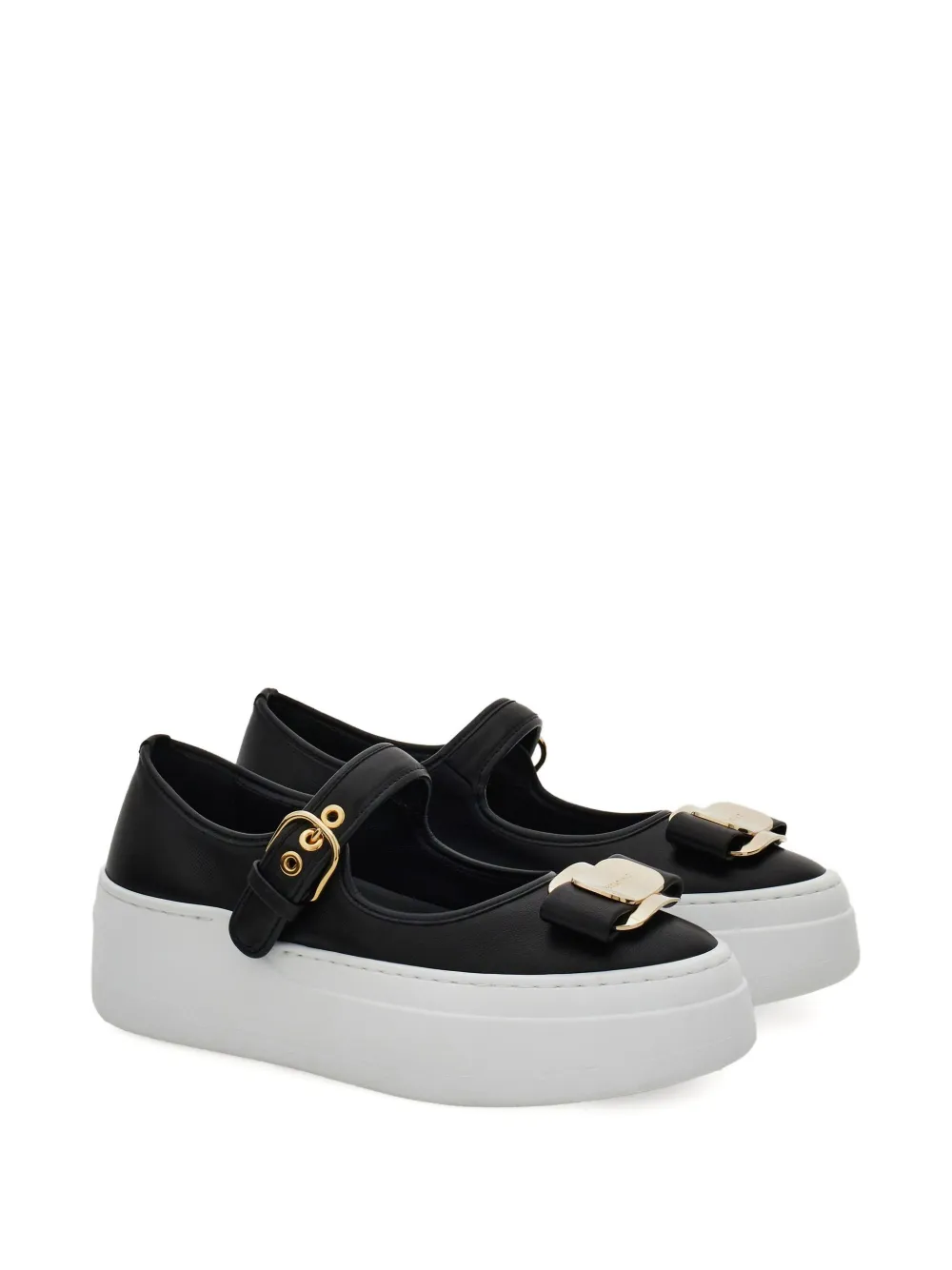 Ferragamo Vara bow detail sneakers - Zwart
