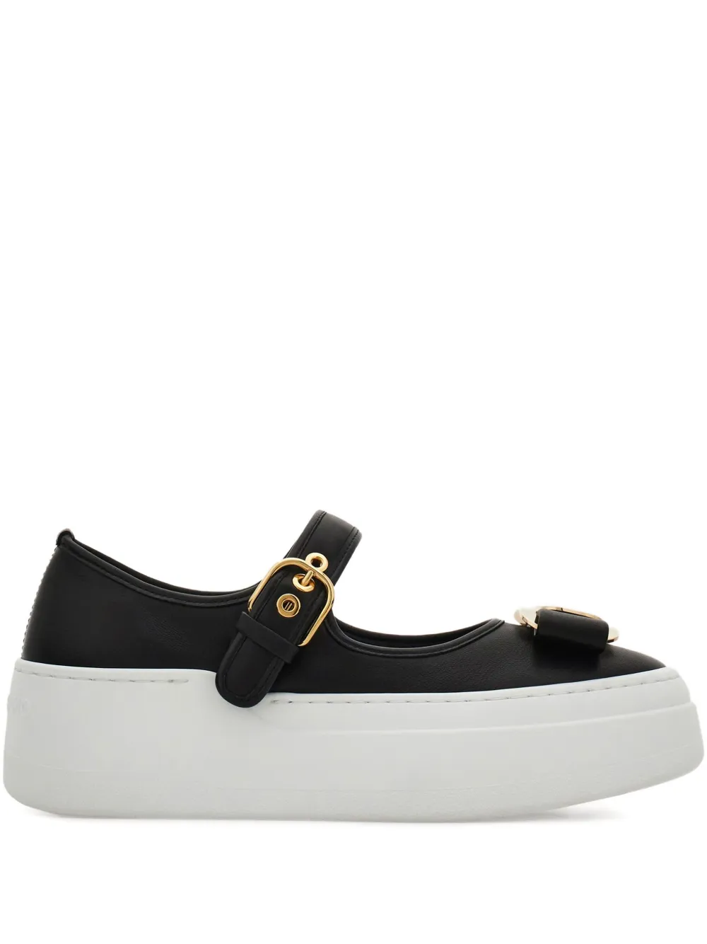 Ferragamo Vara bow detail sneakers Zwart