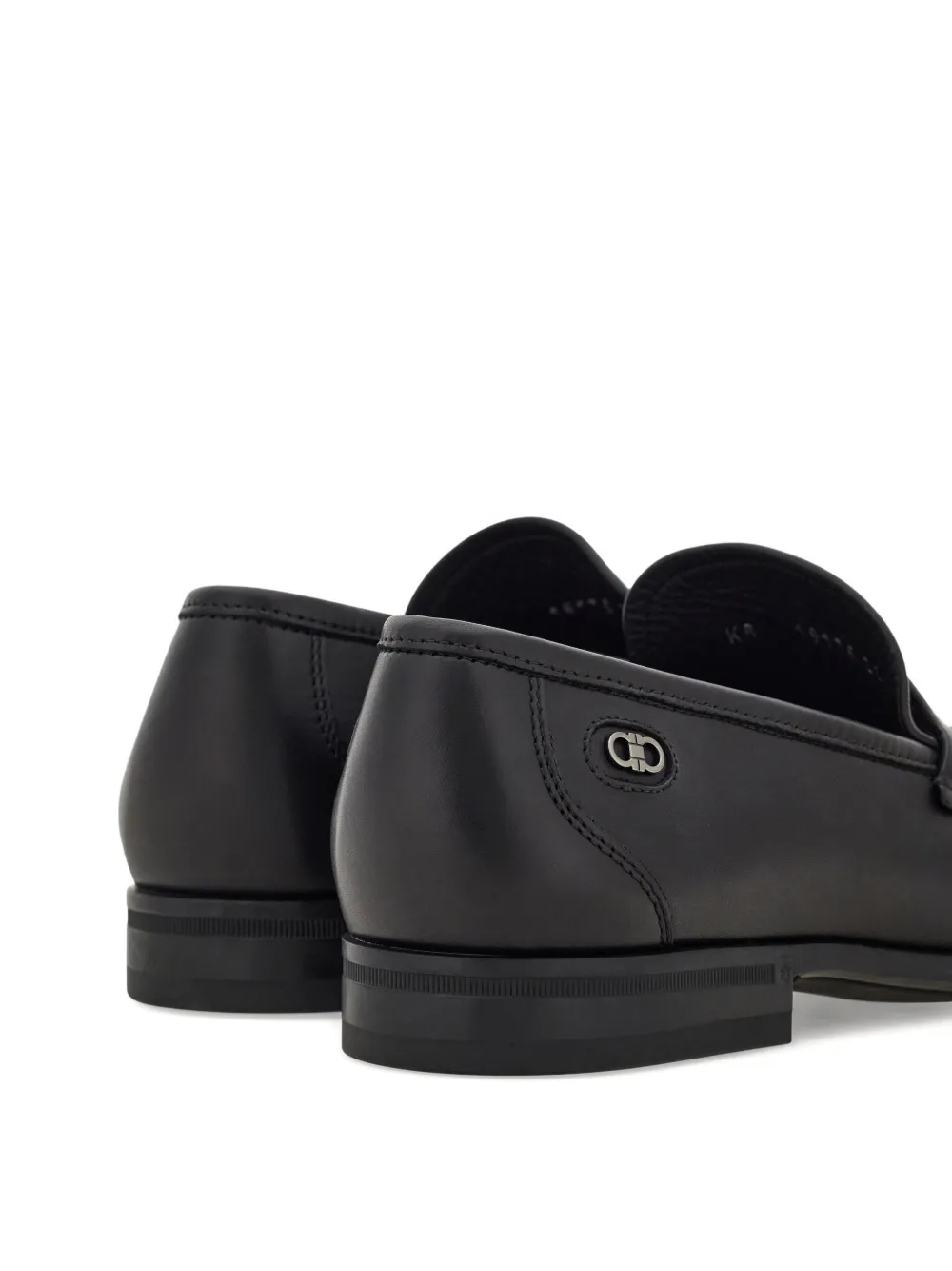 Ferragamo leather penny loafers Black