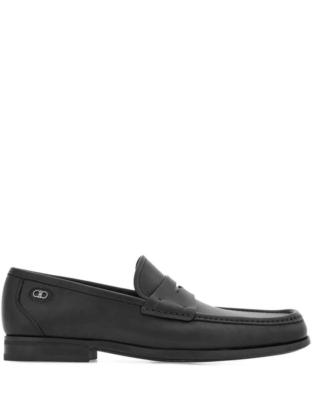 Ferragamo leather penny loafers Zwart