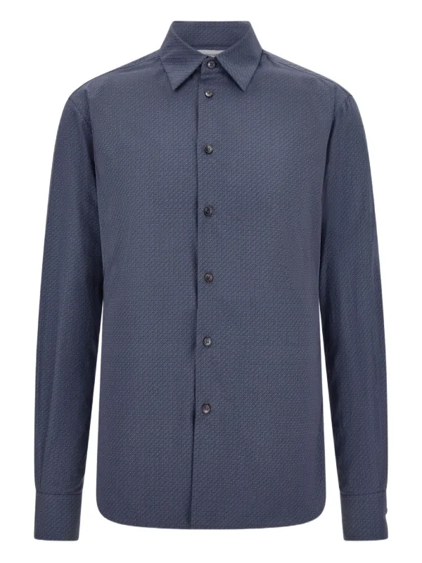 Ferragamo Micro-patterned Shirt in Grey
