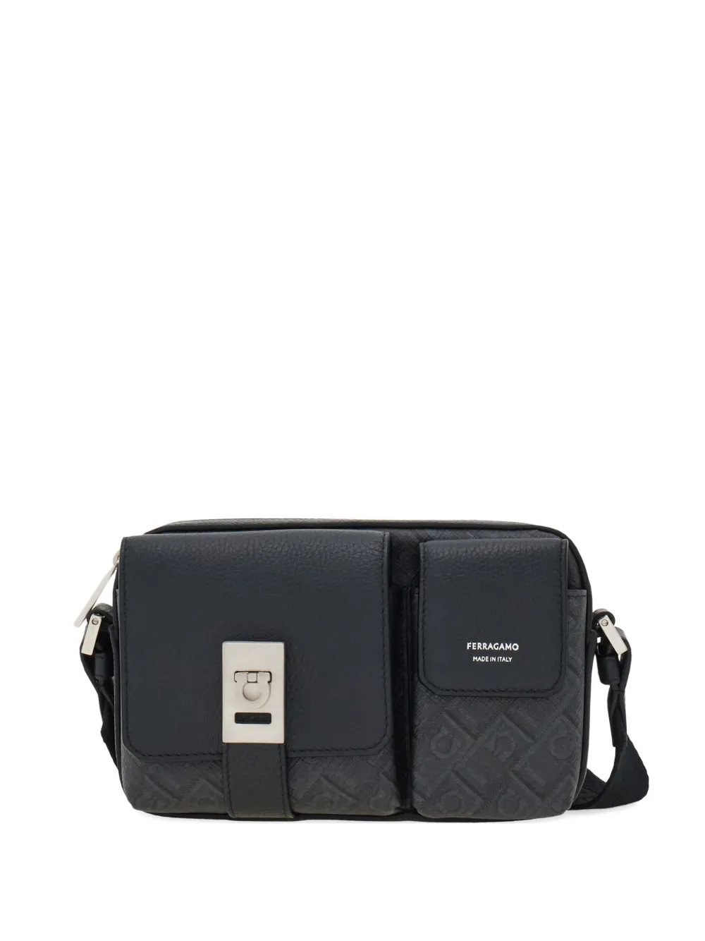 FERRAGAMO MONOGRAM-JACQUARD SHOULDER BAG