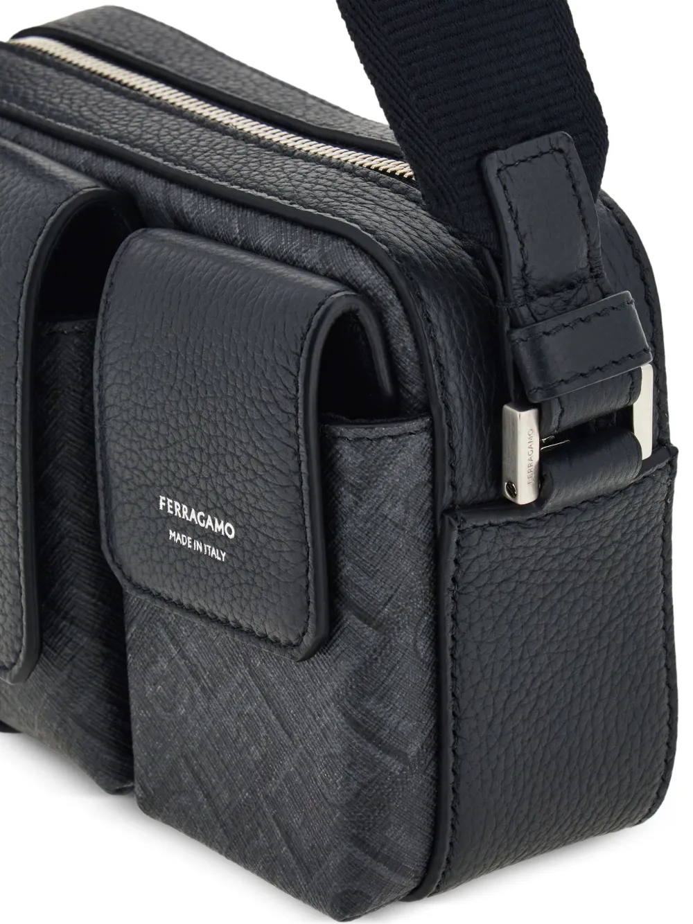 FERRAGAMO MONOGRAM-JACQUARD SHOULDER BAG