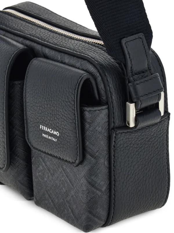 Ferragamo♪SALE♪0769624 Ferragamo monogram-jacquard Shoulder Bag | Black | FARFETCH RO