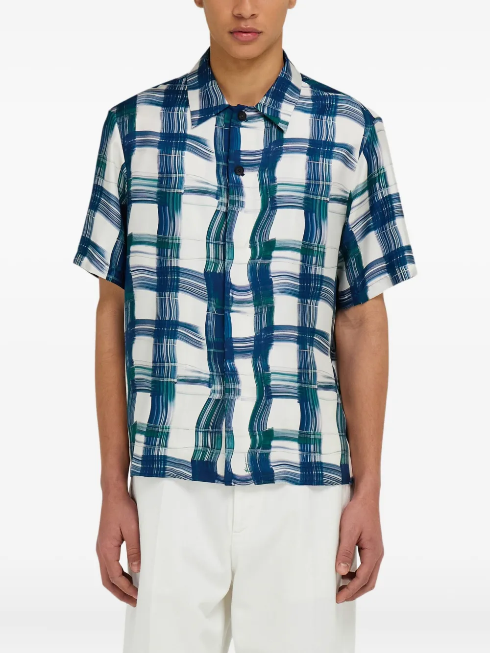 Ferragamo Overhemd met korte mouwen Blauw