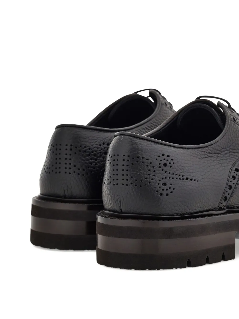 Ferragamo brogue derby shoes Black