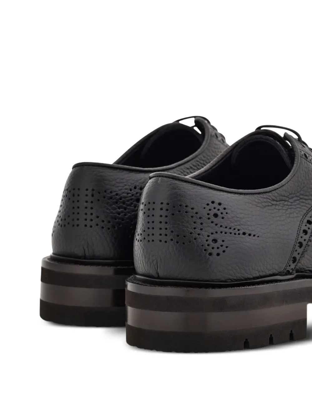 Ferragamo brogue derby shoes Black