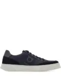 Ferragamo Alaska Gancio suede panelled lace-up sneakers - Blue