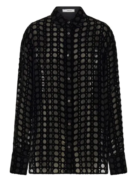 Ferragamo Fluwelen blouse met devoré-effect