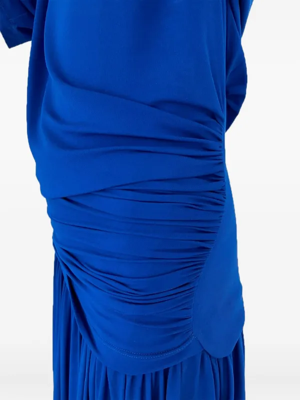 Ferragamo gathered-waist Maxi Dress | Blue | FARFETCH