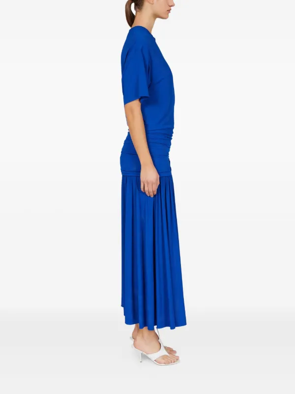 驚きの激安価格 Ferragamo FARFETCH | Blue | Dress Maxi gathered-waist ワンピース