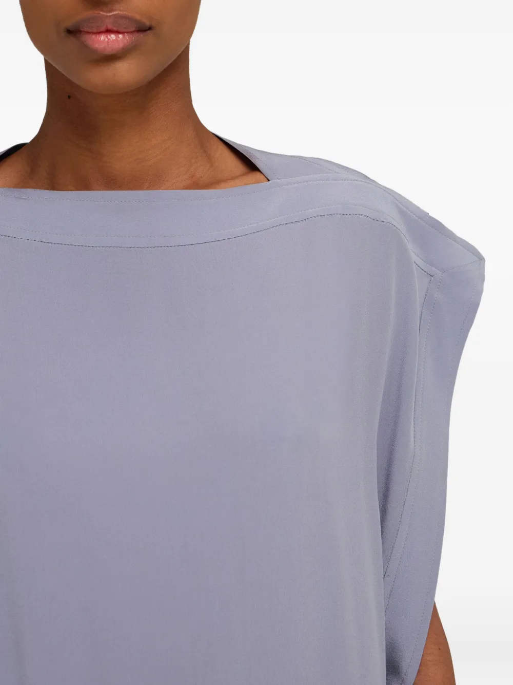 Ferragamo Zijden jurk met Gancio-detail Grijs