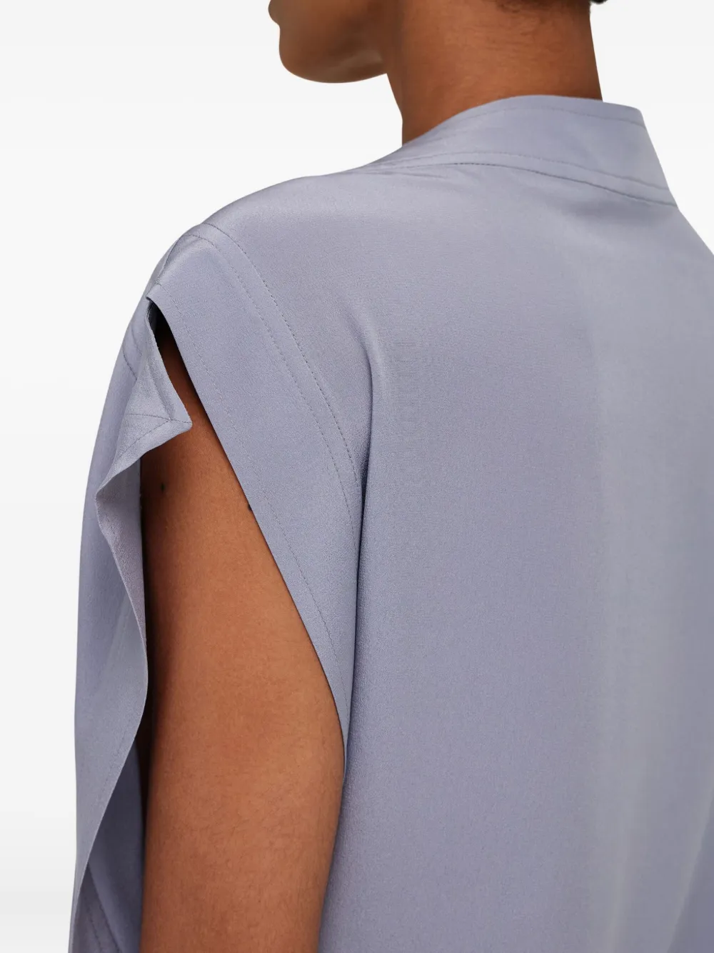 Ferragamo Zijden jurk met Gancio-detail Grijs